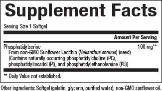 Natural Factors PS (phosphatidylserine) 100 mg Ingredients