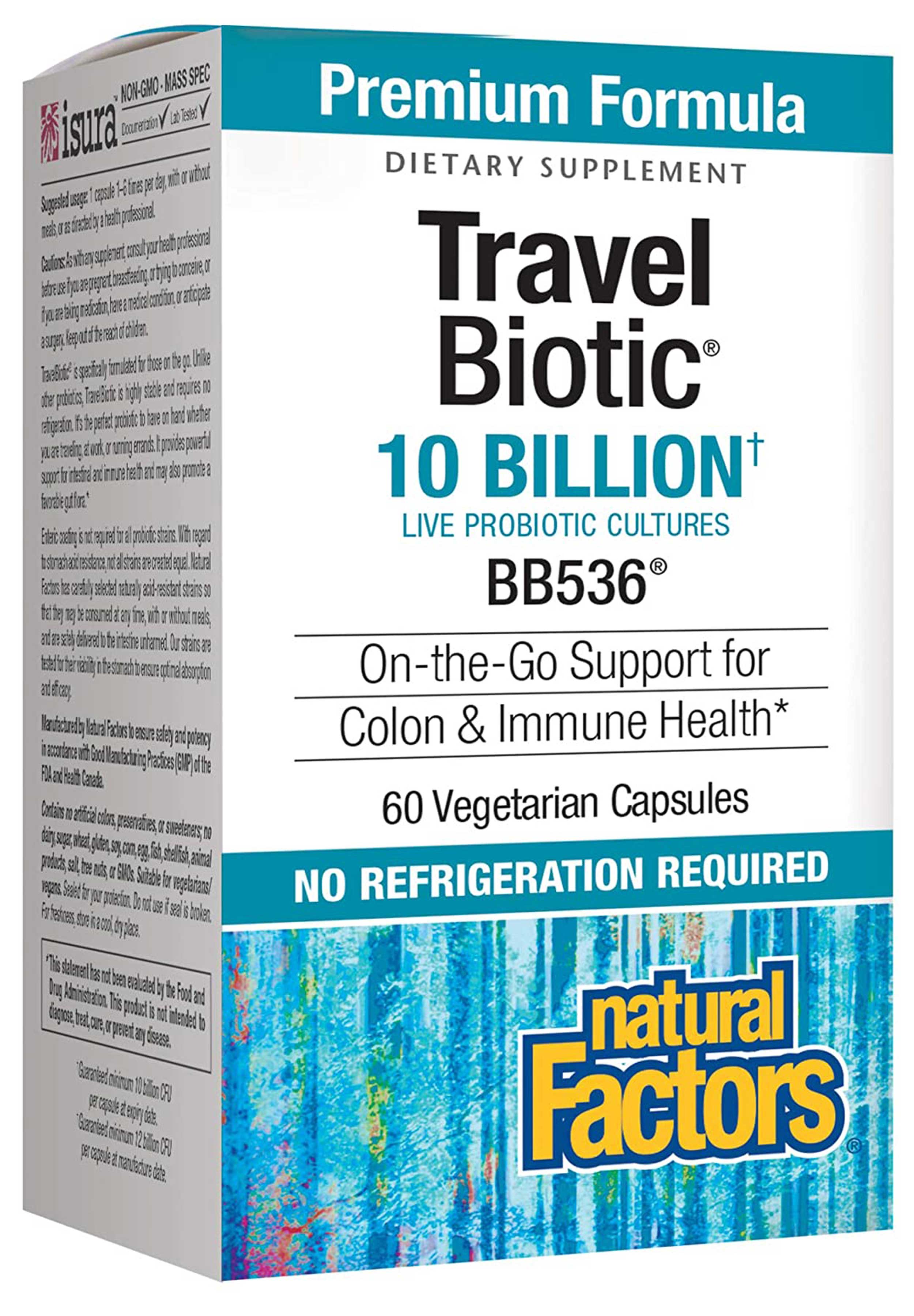 Natural Factors TravelBiotic 10 Billion