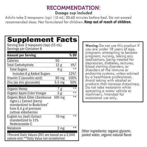 Nature's Way HoneyBerry NightTime Cough Syrup Ingredients