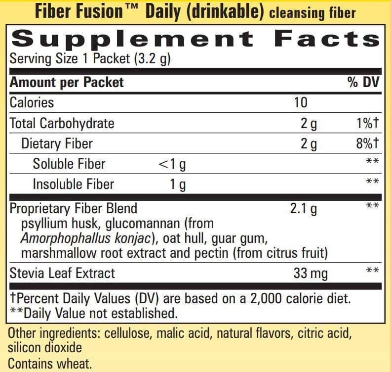 Nature's Way Whole Body Cleanse™ with Drinkable Fiber Kit Ingredients