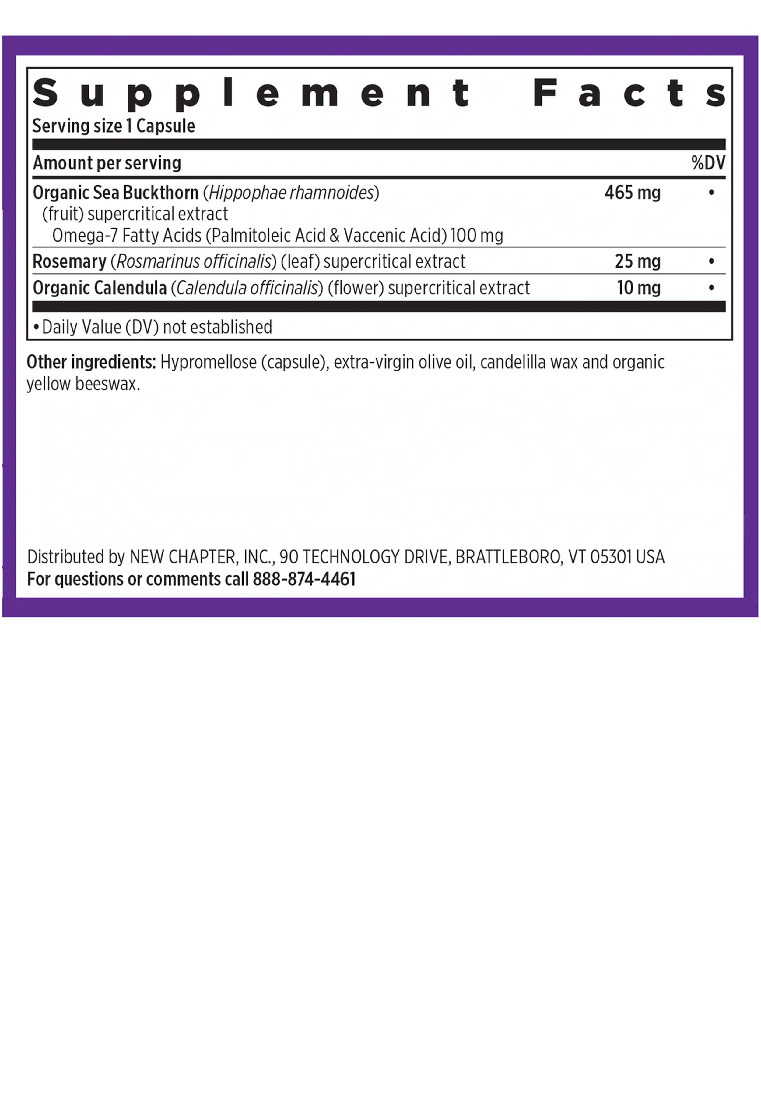 New Chapter Omega-7 Ingredients