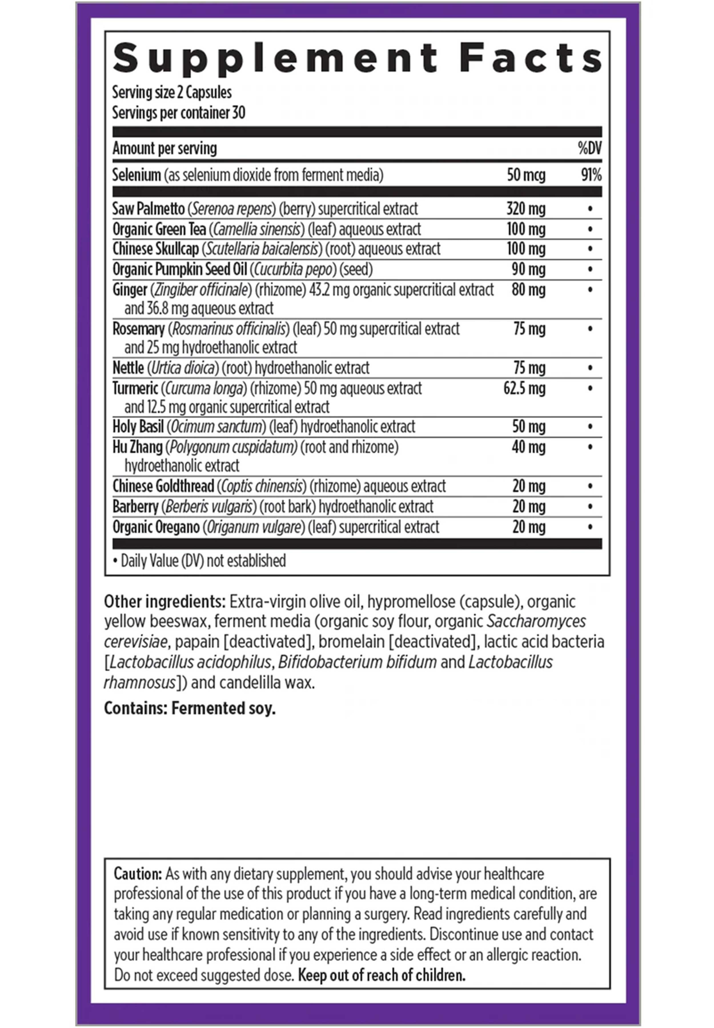 New Chapter Zyflamend Prostate Ingredients