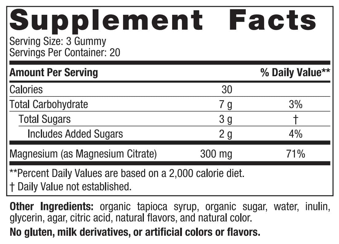 Nordic Naturals Magnesium Gummies Ingredients