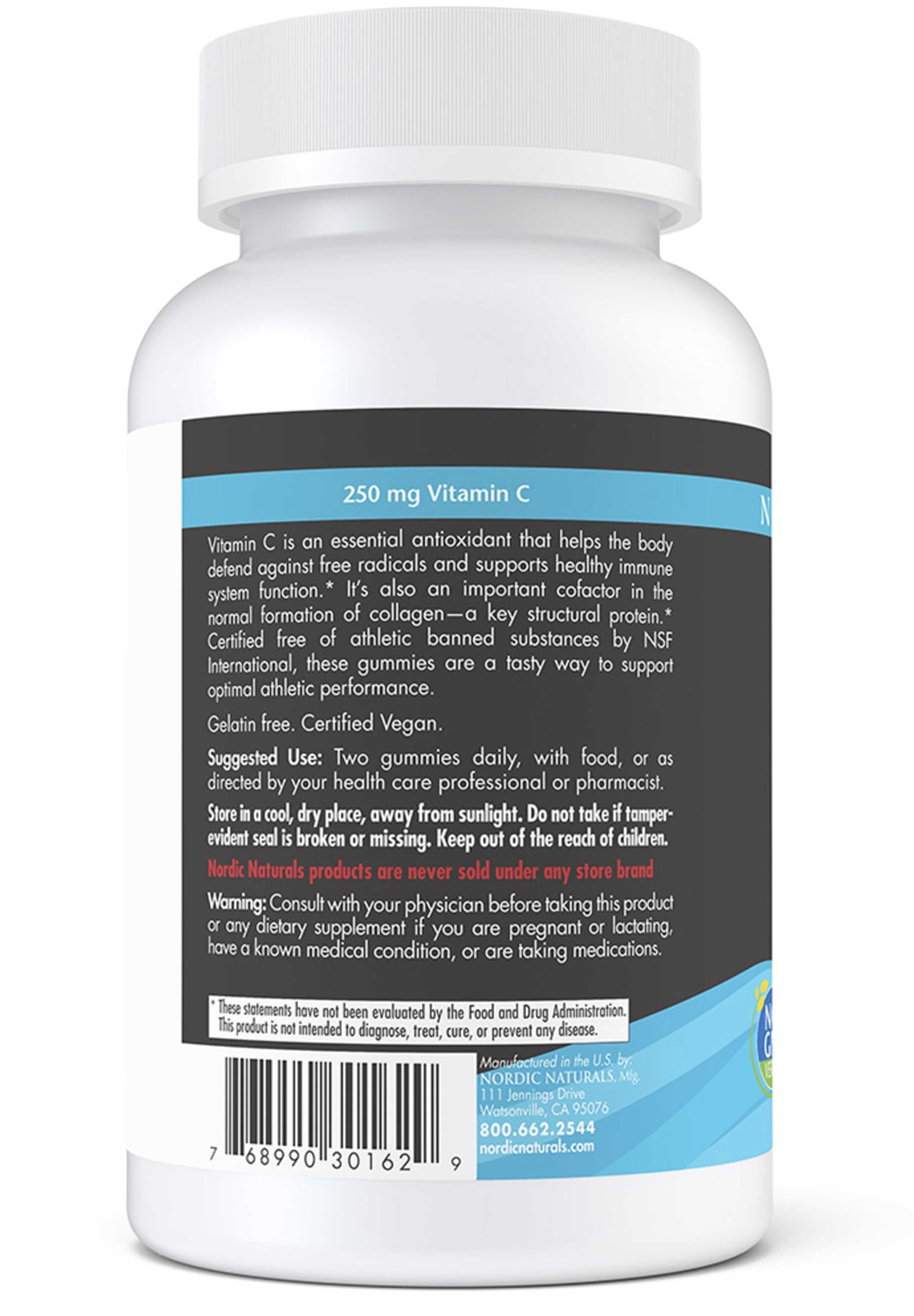 Nordic Naturals Vitamin C Gummies Sport Back