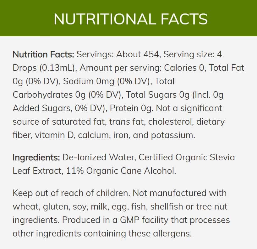 NOW Better Stevia, Organic Ingredients