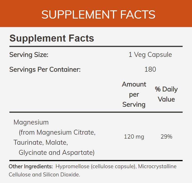 Now Magnesium Transporters Ingredients