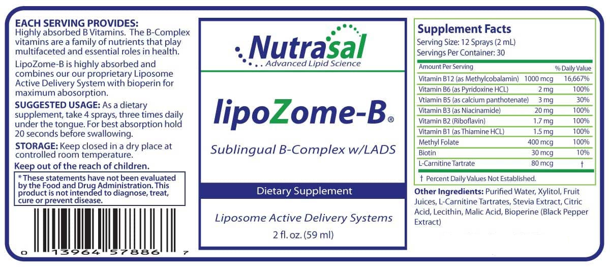 Nutrasal LipoZome-B Complex w/LADS Ingredients