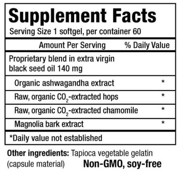 Physician's Strength Restful Sleep Ingredients