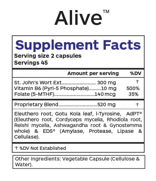 Professional Botanicals Alive Ingredients