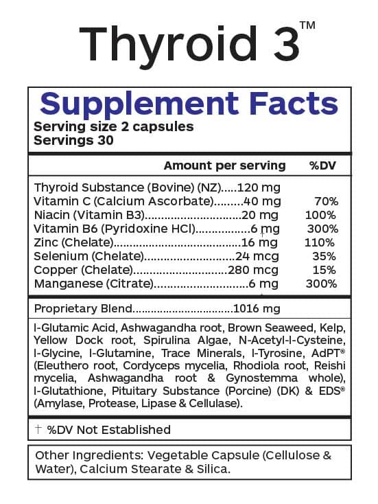 Professional Botanicals Thyroid 3 Ingredients
