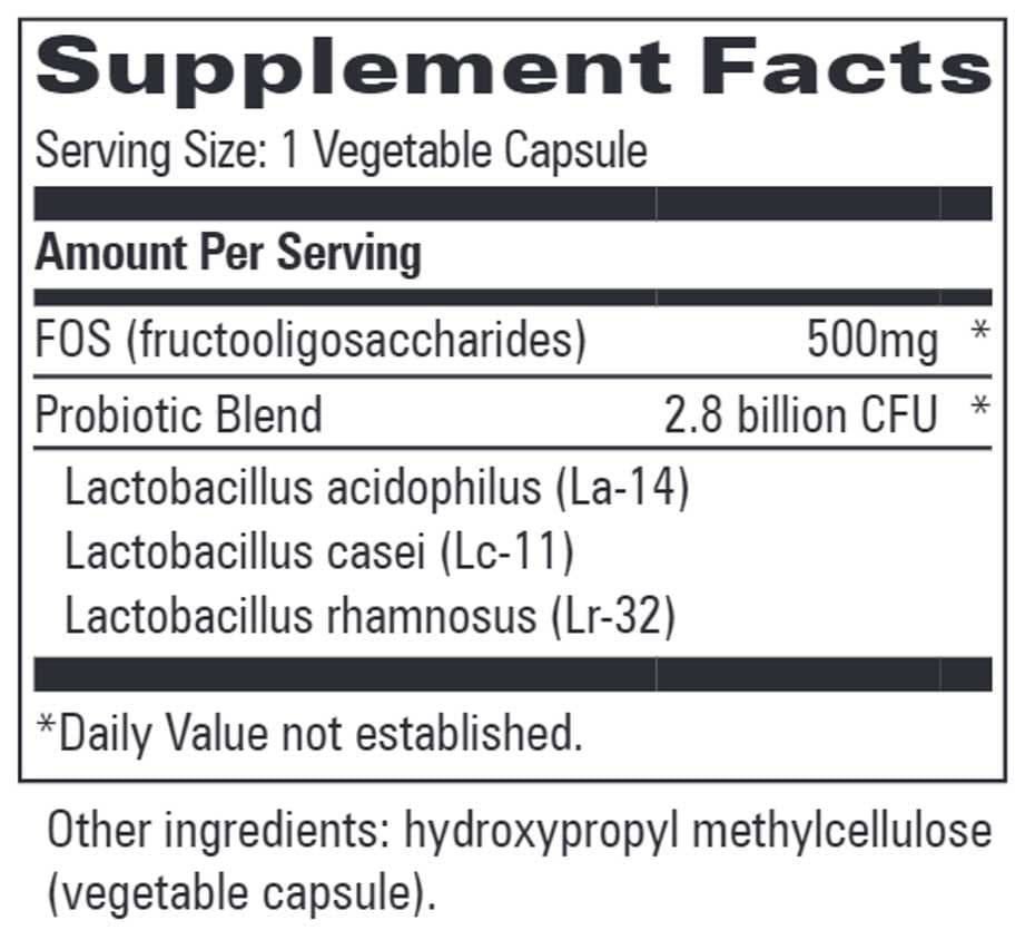 Progressive Laboratories Acidophilus D.R. Ingredients