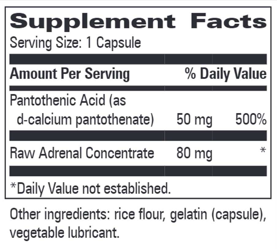 Progressive Laboratories Adreno Trophic Ingredients