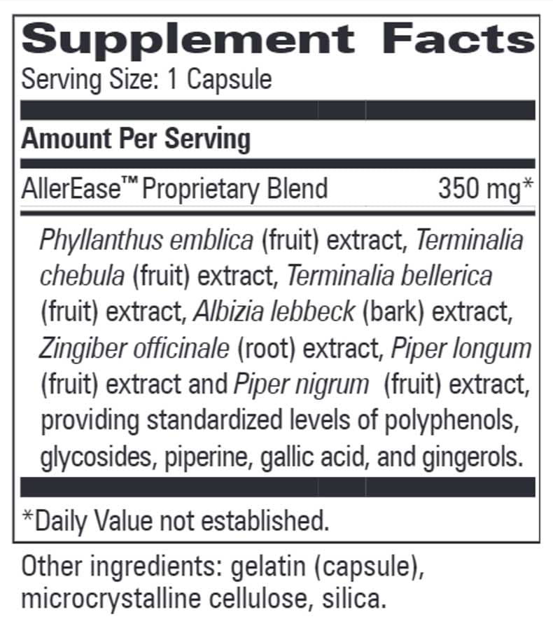 Progressive Laboratories AllerEase (Formerly Aller-7) Ingredients