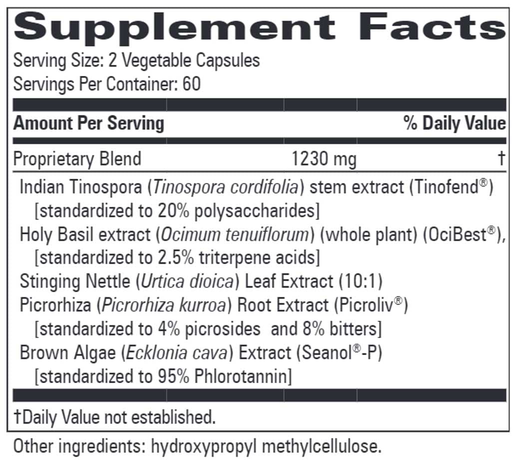 Progressive Laboratories Allergy Modulator Ingredients