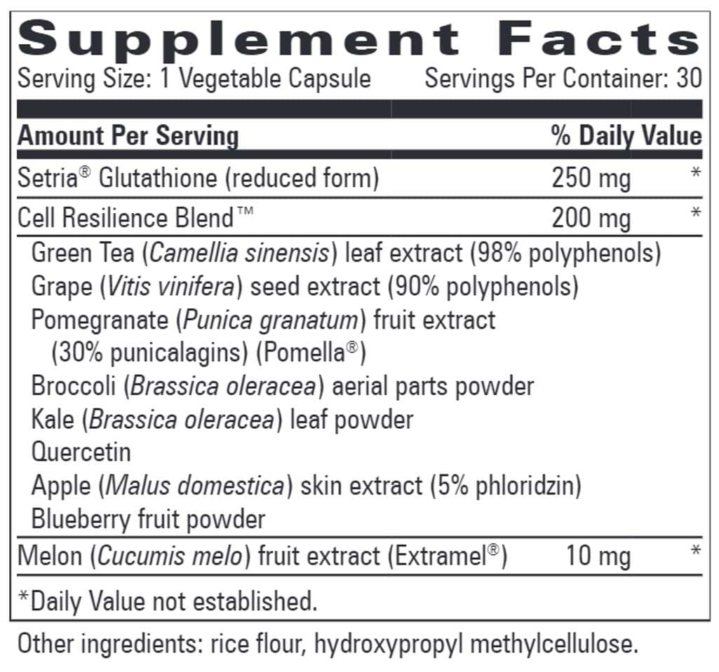 Progressive Laboratories Antioxidant Resilience Ingredients