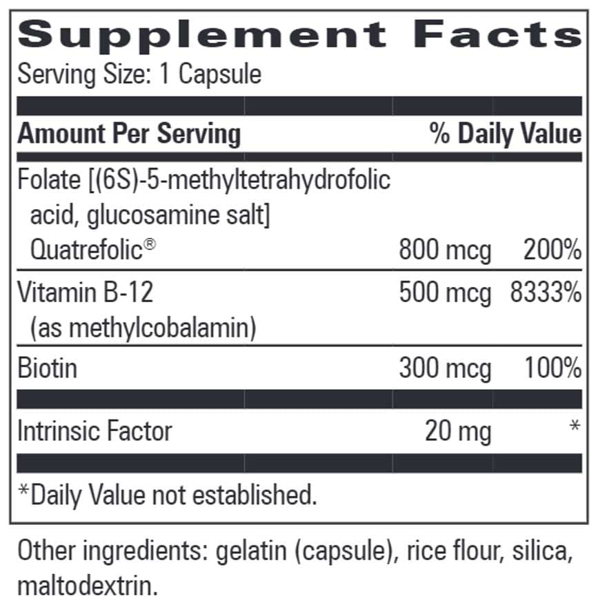 Progressive Laboratories B-12 Intrinsic Factor Ingredients