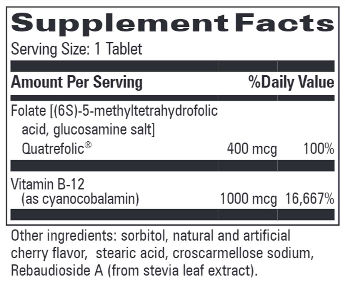 Progressive Laboratories B-12 Lingual Ingredients