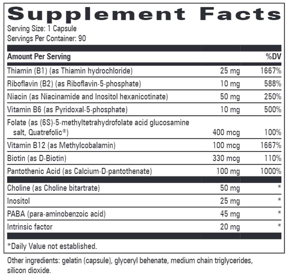 Progressive Laboratories Better B Ingredients