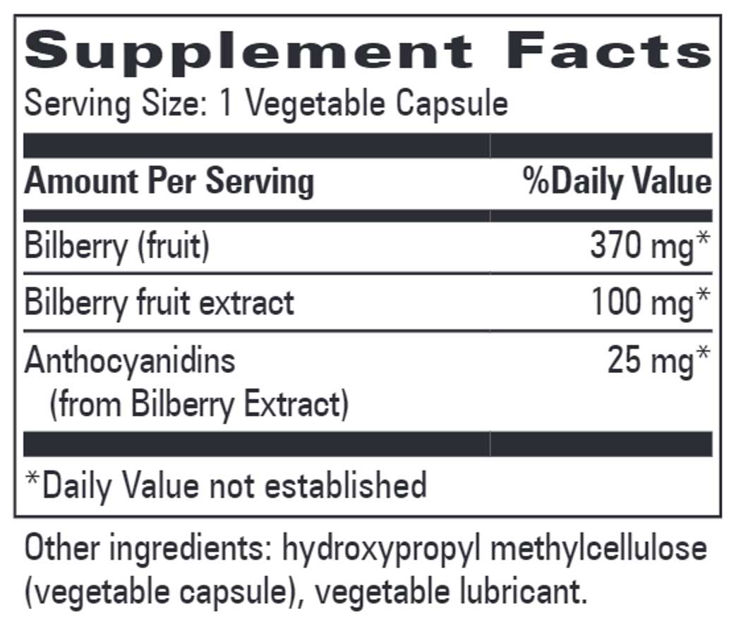 Progressive Laboratories Bilberry Ingredients 
