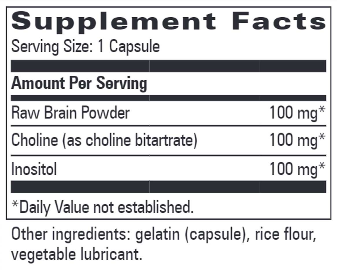 Progressive Laboratories Brain Concentrate Ingredients