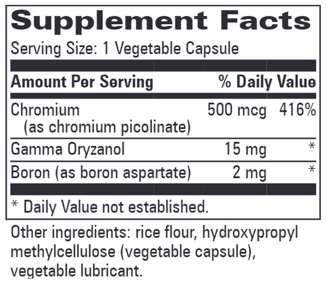 Progressive Laboratories Chromium Picolinate 500 Ingredients