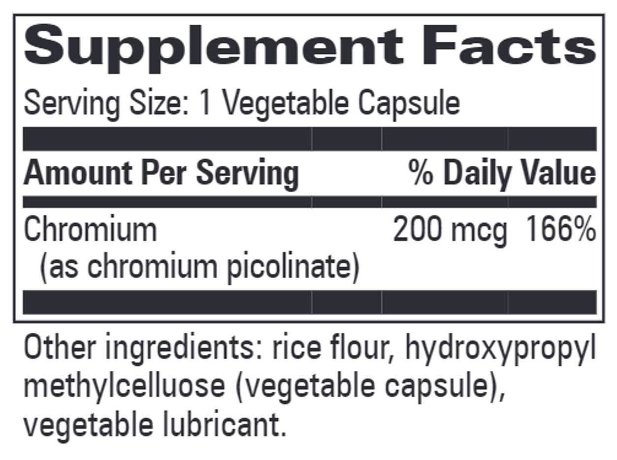 Progressive Laboratories Chromium Picolinate Ingredients