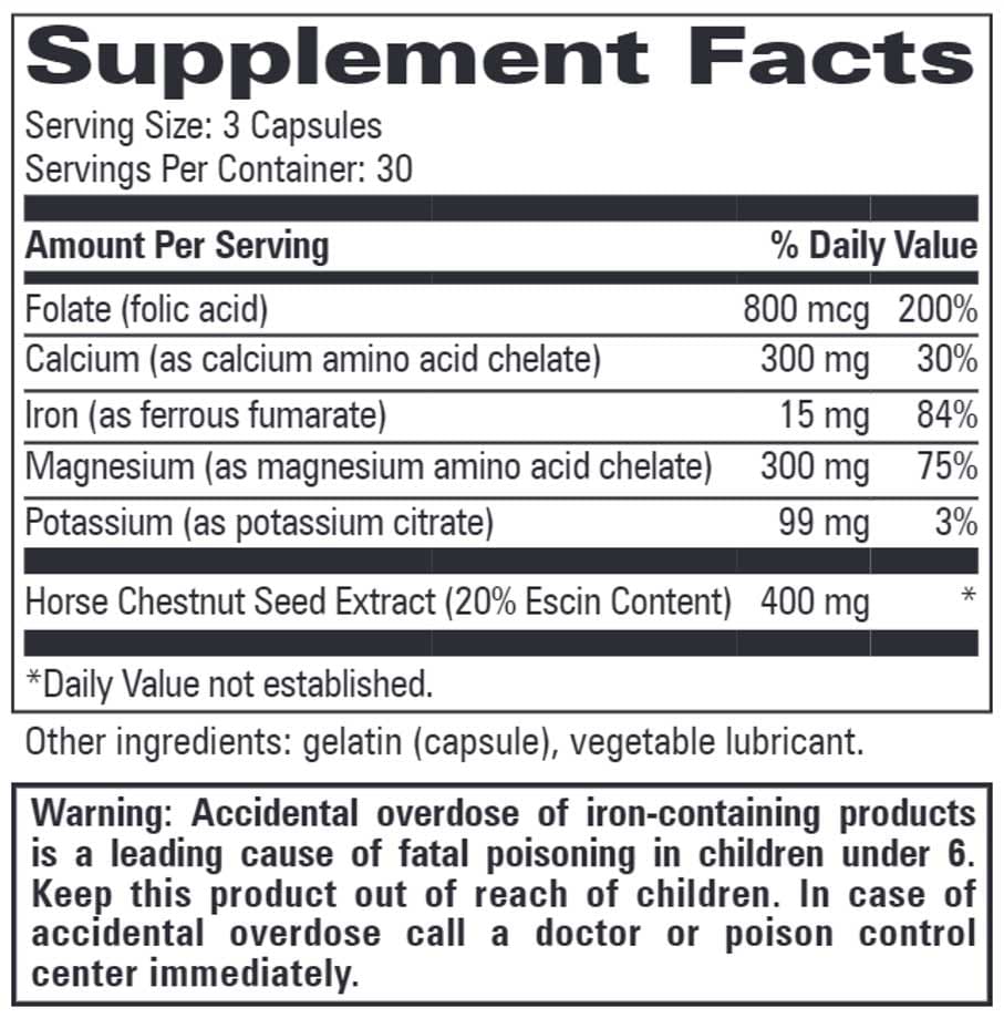 Progressive Laboratories Legs On Edge Ingredients