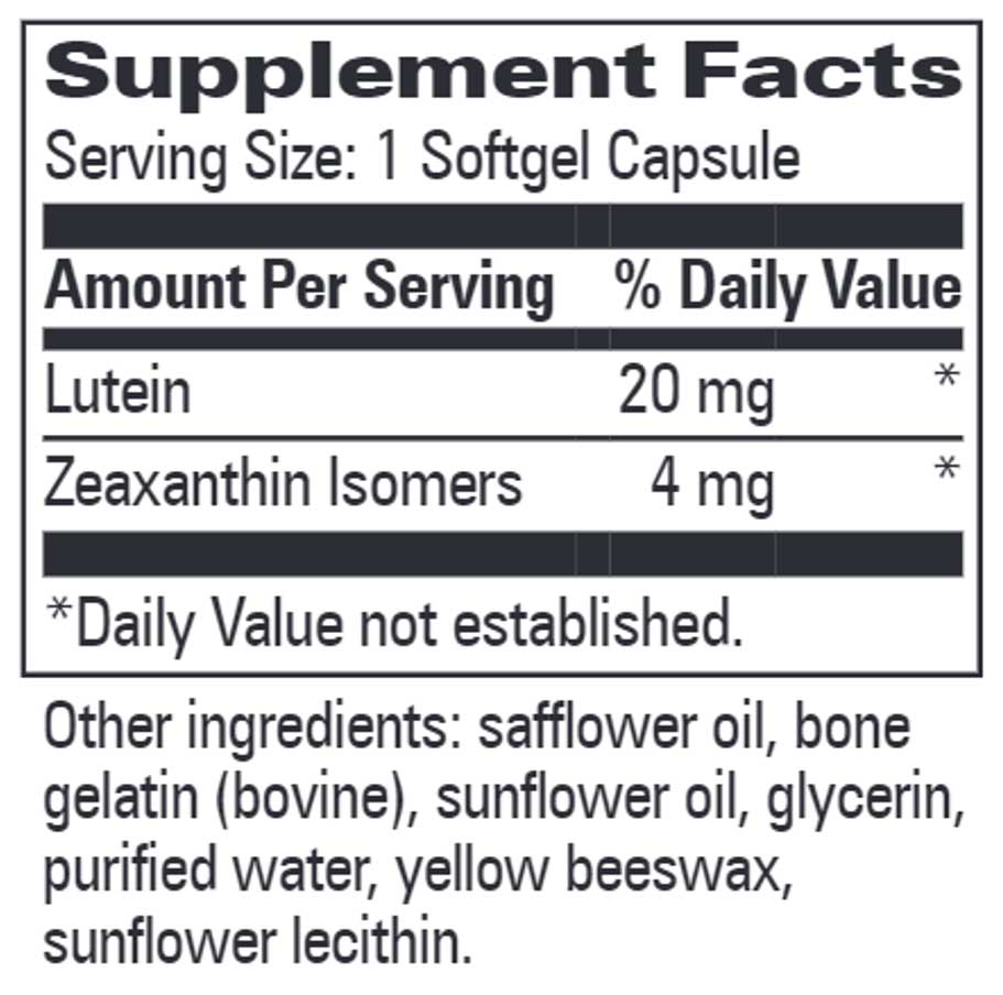 Progressive Laboratories Lutein Zeaxanthin Ingredients