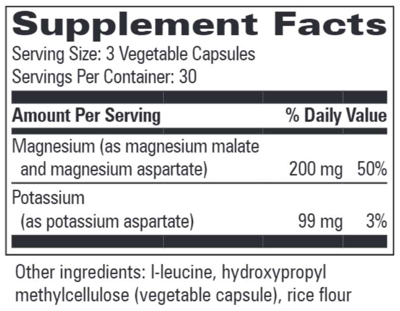 Progressive Laboratories Mag-K Ingredients