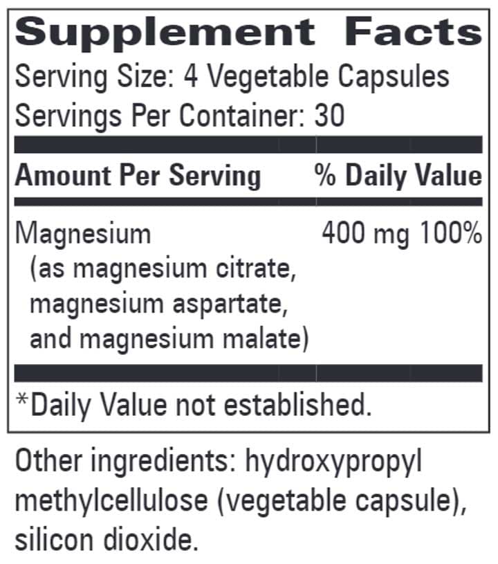 Progressive Laboratories Magnesium Complex Ingredients