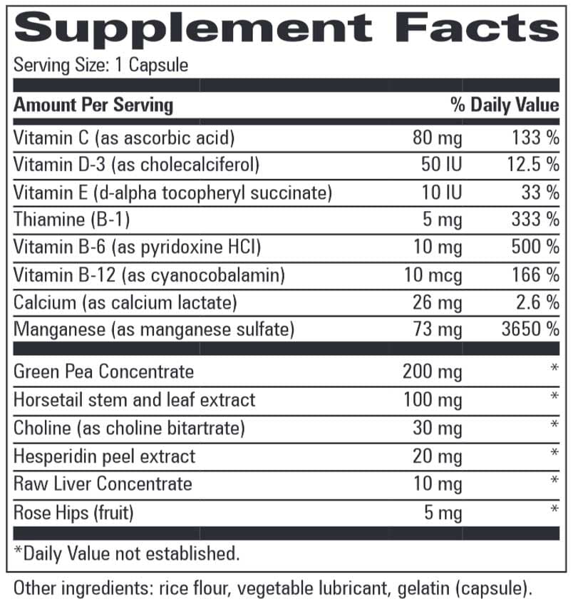 Progressive Laboratories Mangaplex Ingredients
