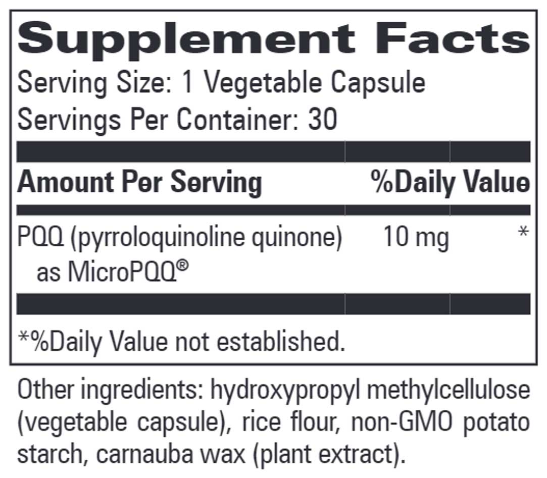 Progressive Laboratories MicroPQQ Ingredients
