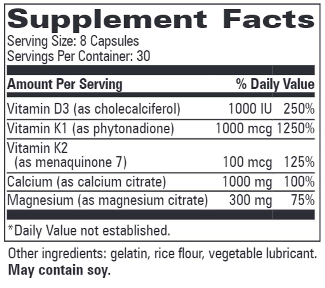 Progressive Laboratories Osteo-Mins PM with D+K1, K2 Ingredients
