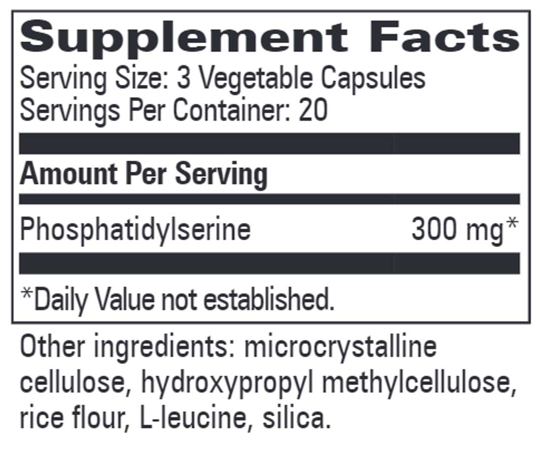 Progressive Laboratories Phosphatidyl Serine Ingredients