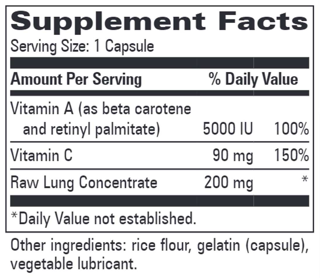 Progressive Laboratories Pneumotrate Ingredients