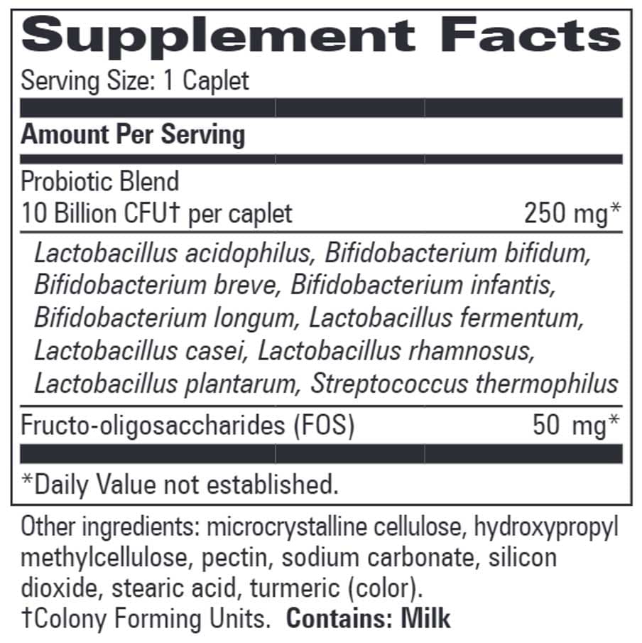 Progressive Laboratories Probiotic Broad Spectrum Ingredients