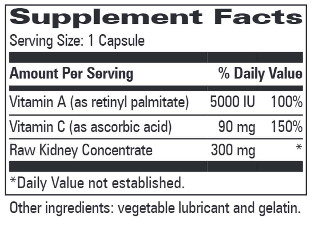 Progressive Laboratories Renatrate Ingredients