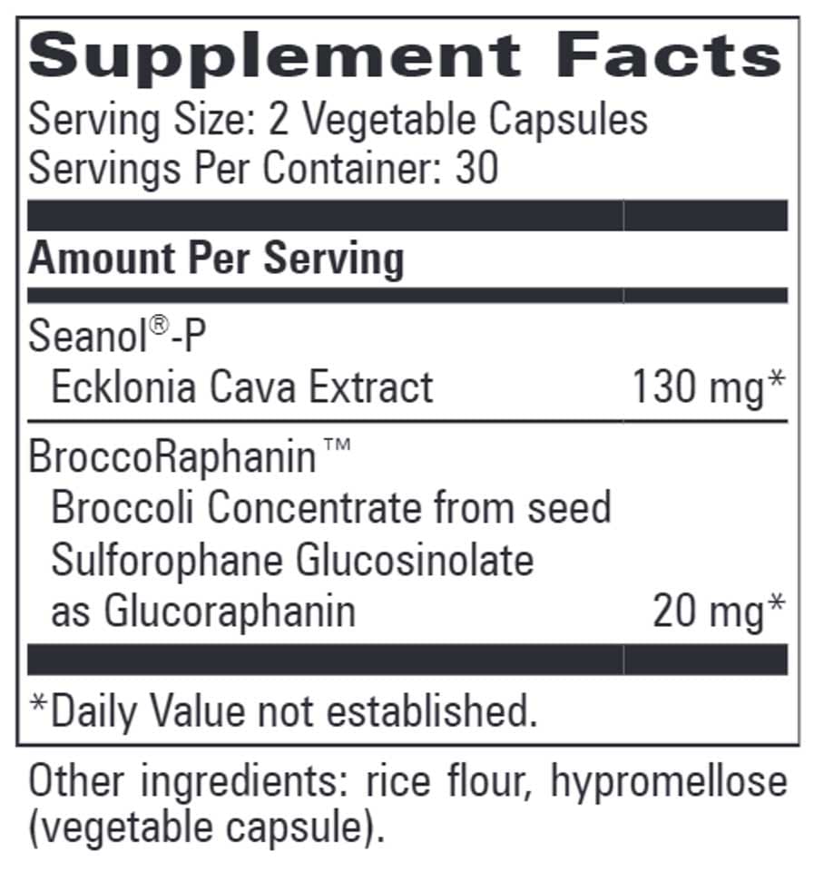 Progressive Laboratories Seanol with BroccoRaphanin Ingredients