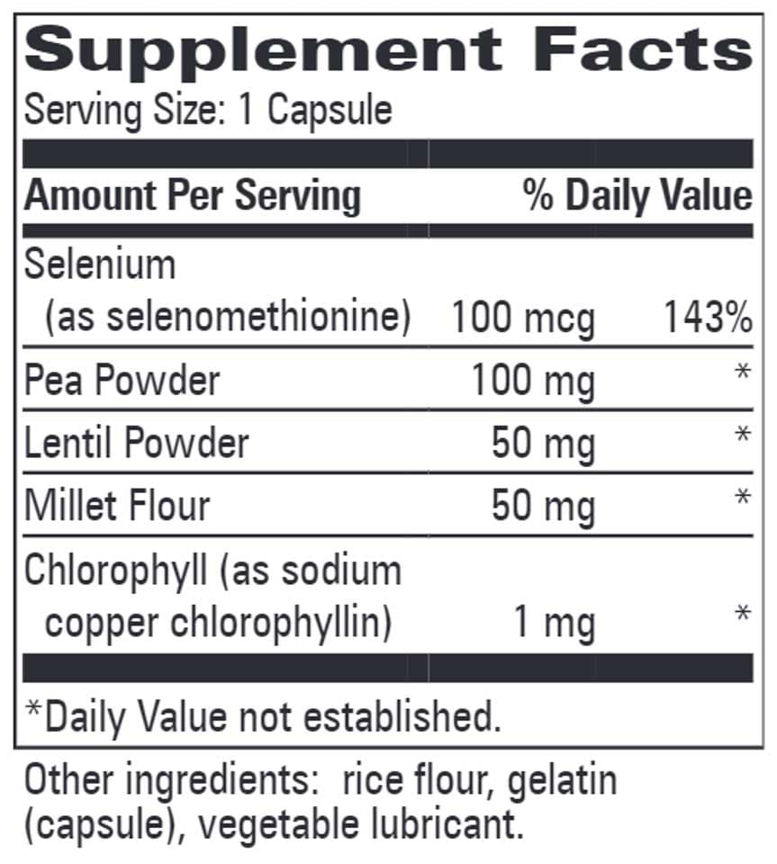 Progressive Laboratories Selenase Ingredients