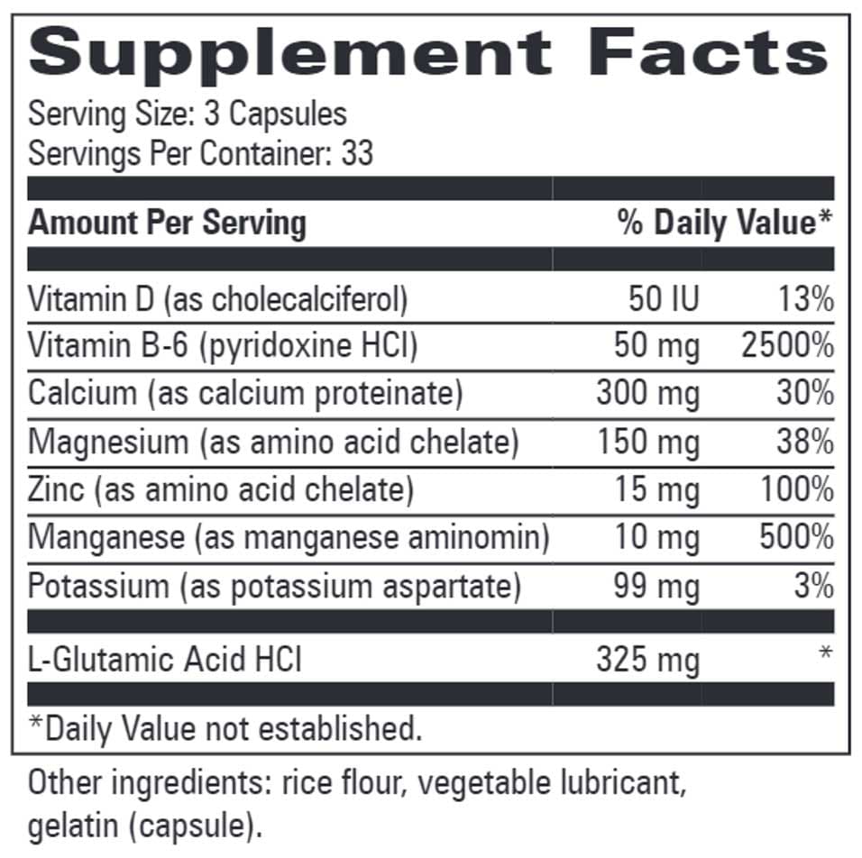 Progressive Laboratories Trace-Min Ingredients