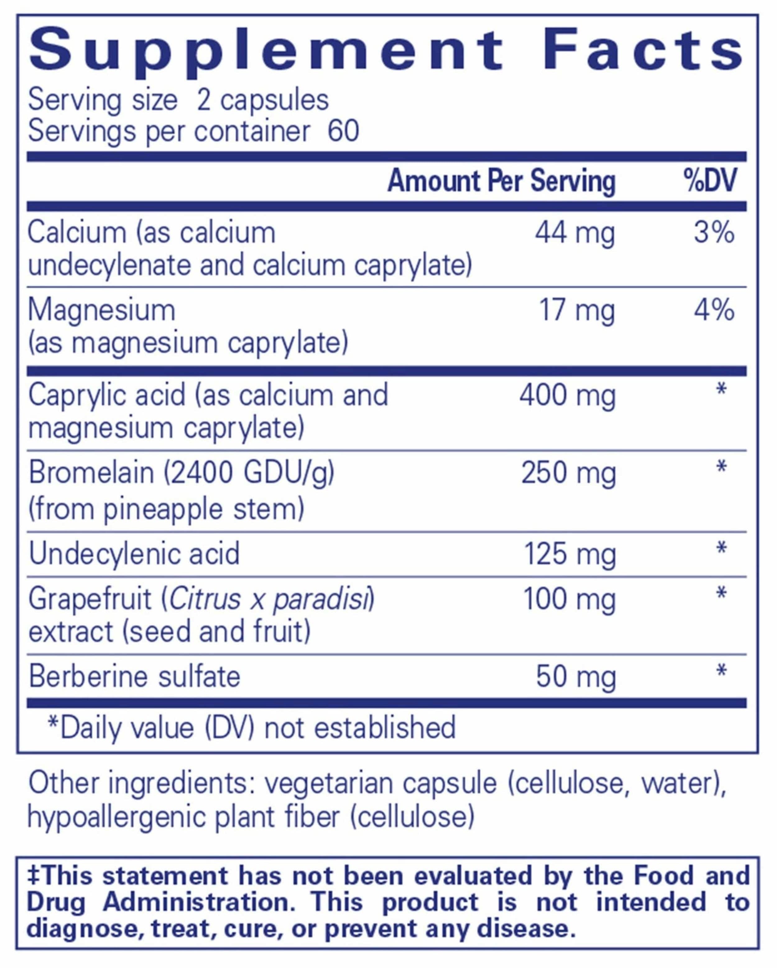 Pure Encapsulations A.C. Formula II Ingredients