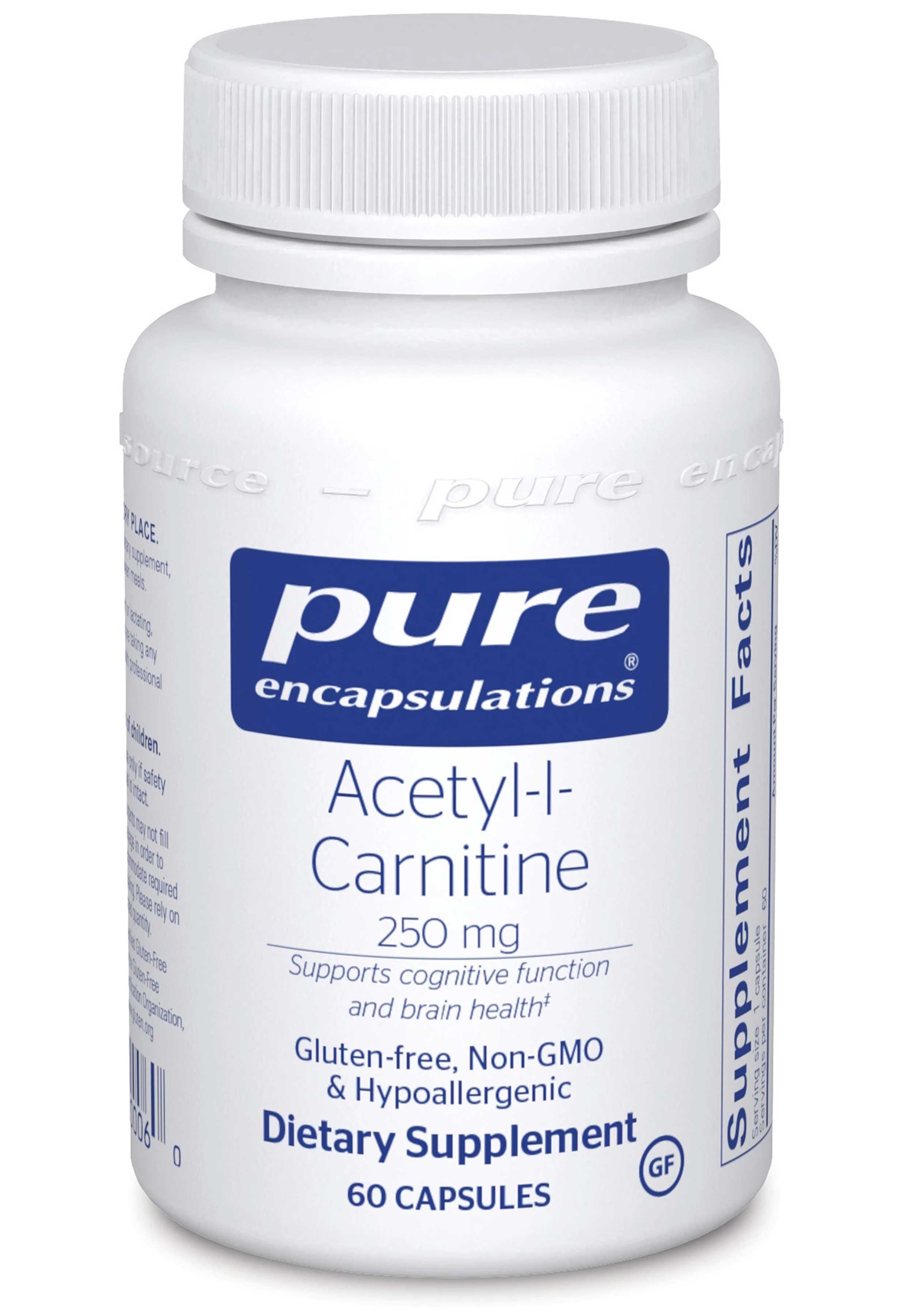 aps acetyl l carnitine 250g Pure Encapsulations Acetyl-l-Carnitine 250mg Acetyl-L-Carnitine 250 mg GPH Capsules