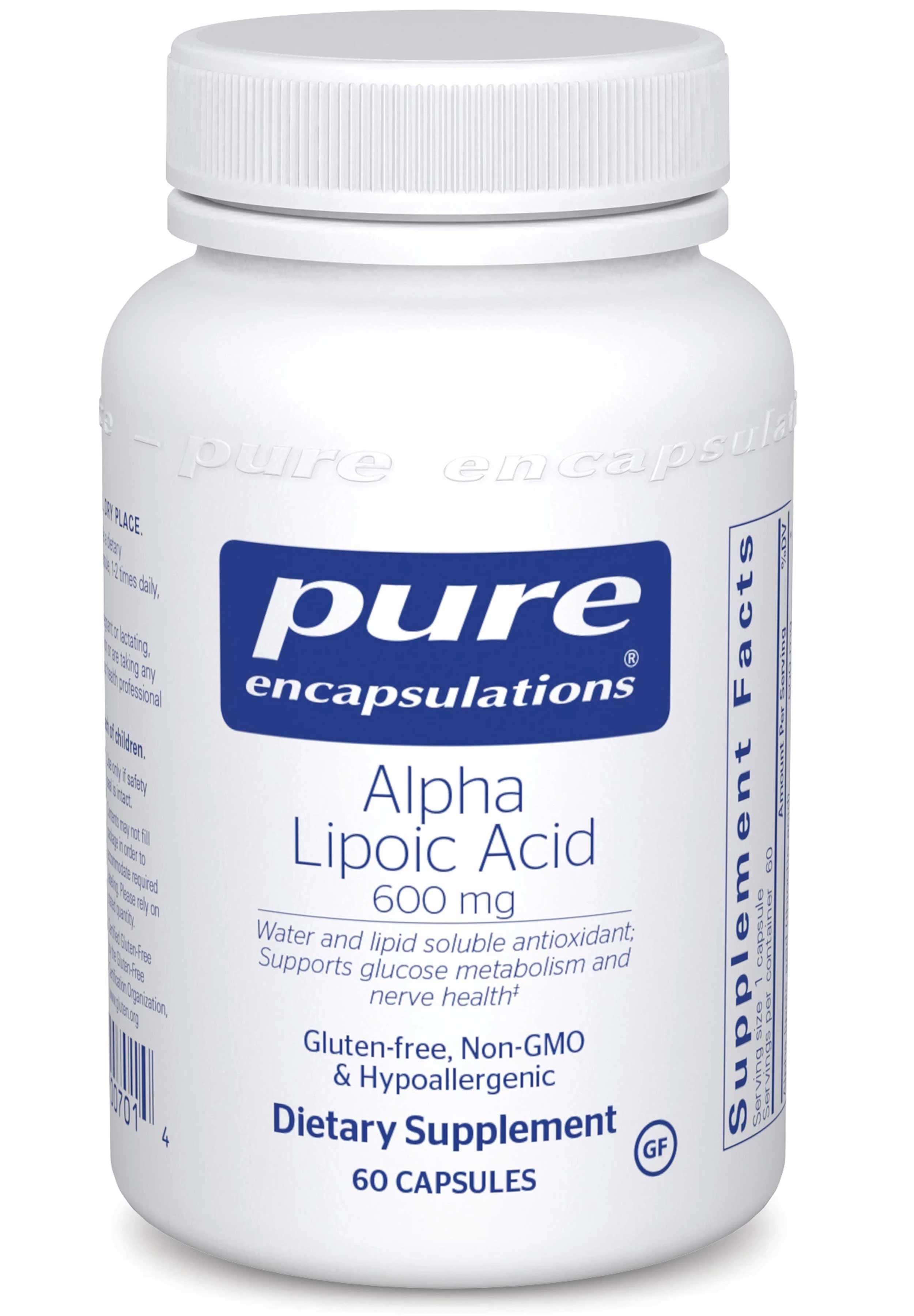 Pure Encapsulations Alpha Lipoic Acid 600mg