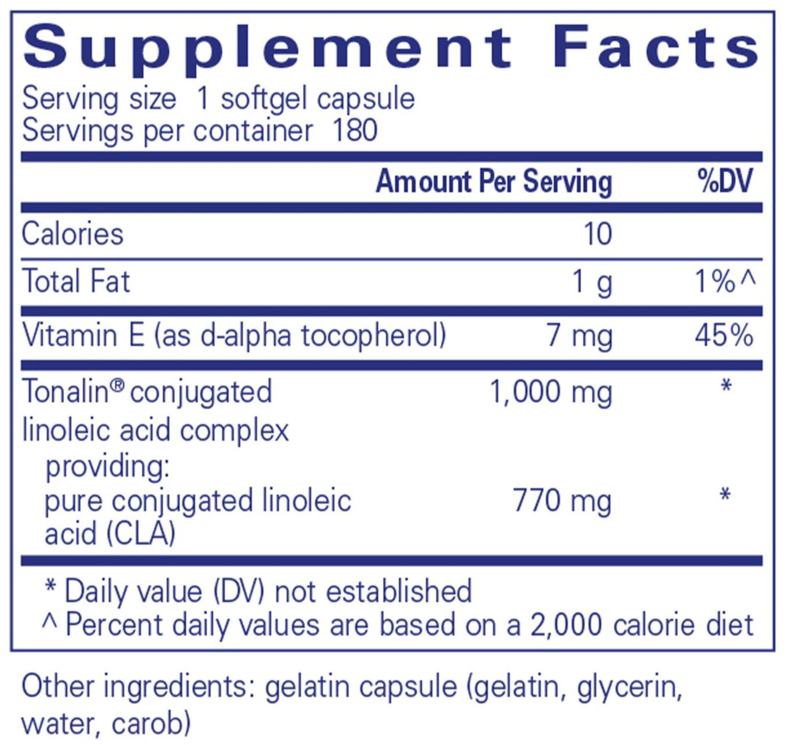 Pure Encapsulations CLA Ingredients