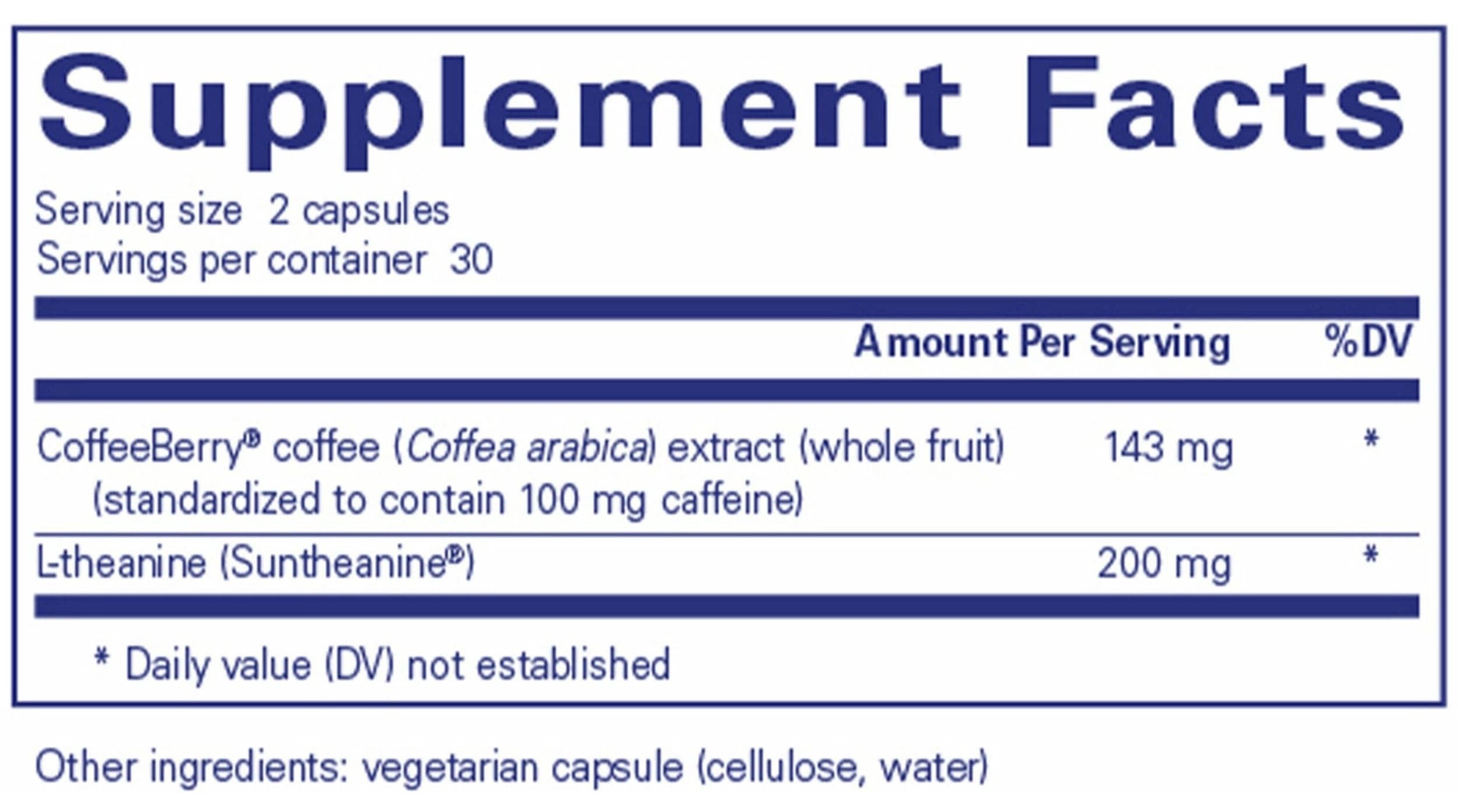 Pure Encapsulations CaffPhenol Ingredients 