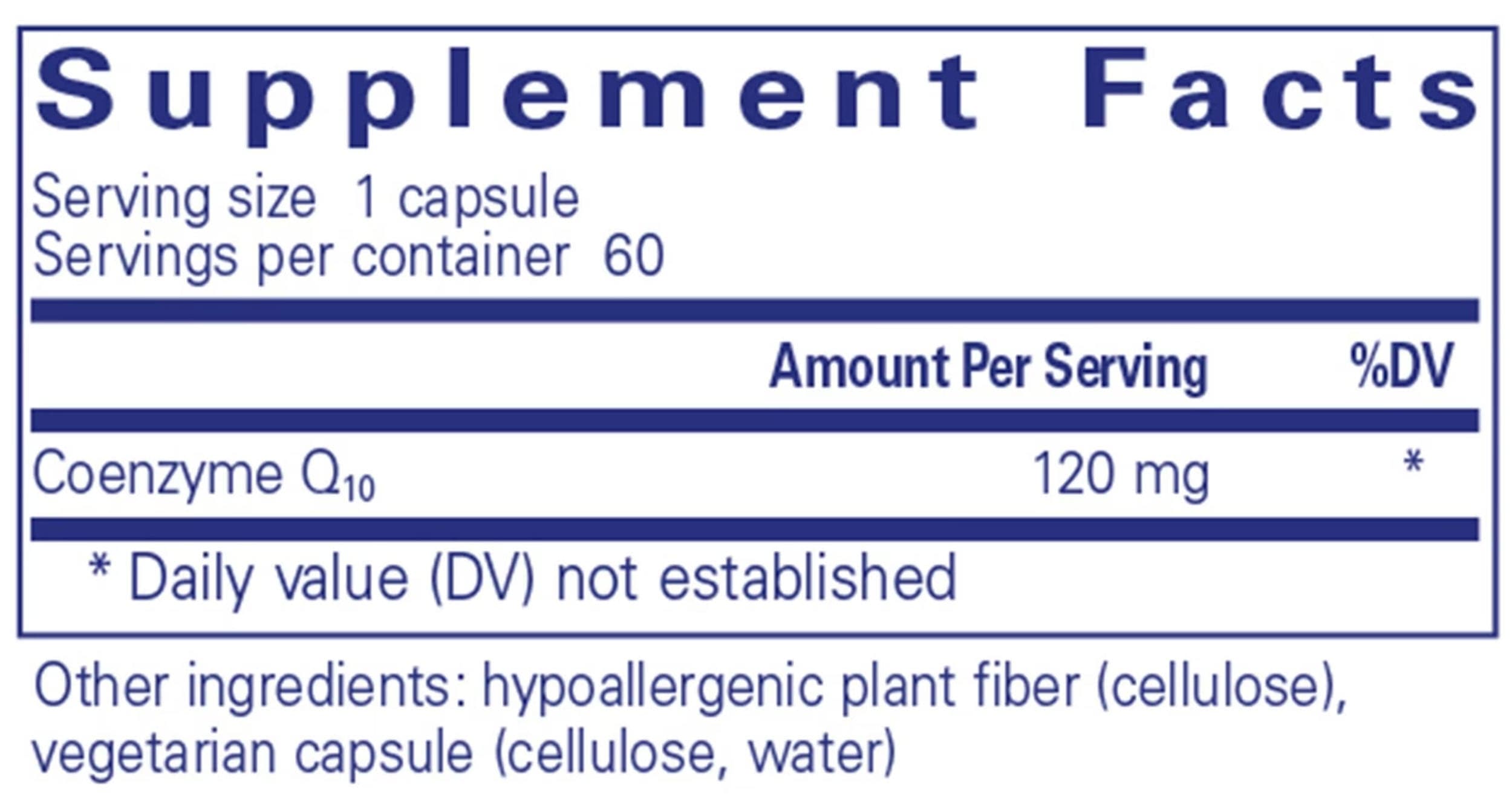 Pure Encapsulations CoQ10 Ingredients