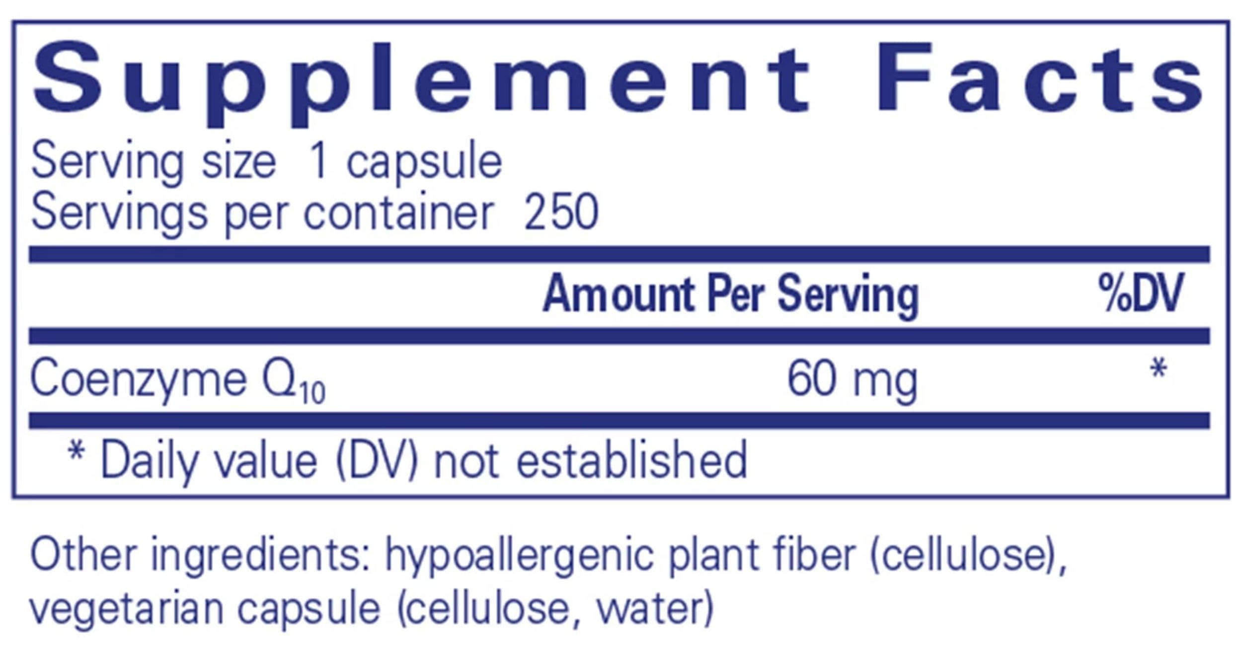 Pure Encapsulations CoQ10 Ingredients