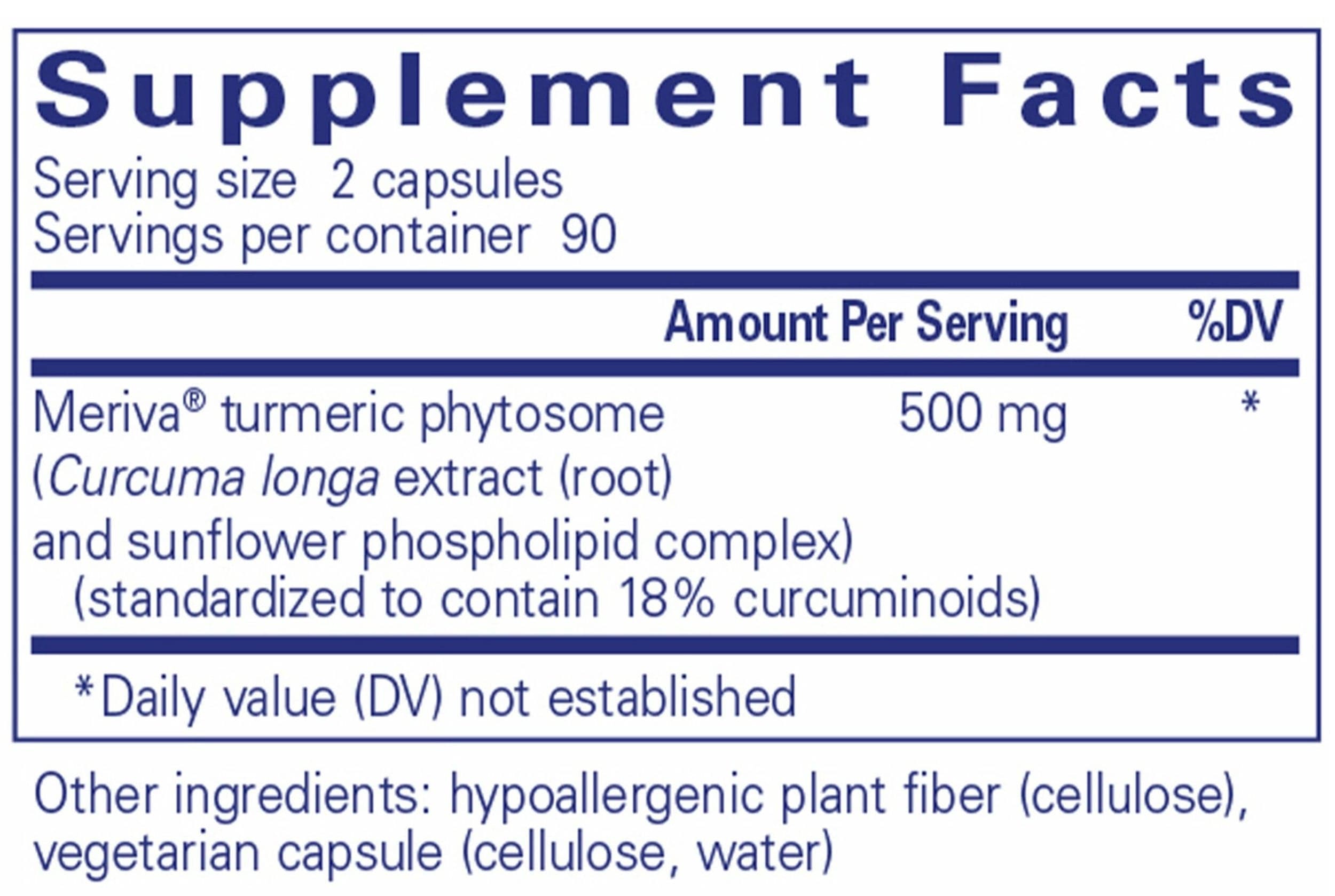 Pure Encapsulations CurcumaSorb Ingredients