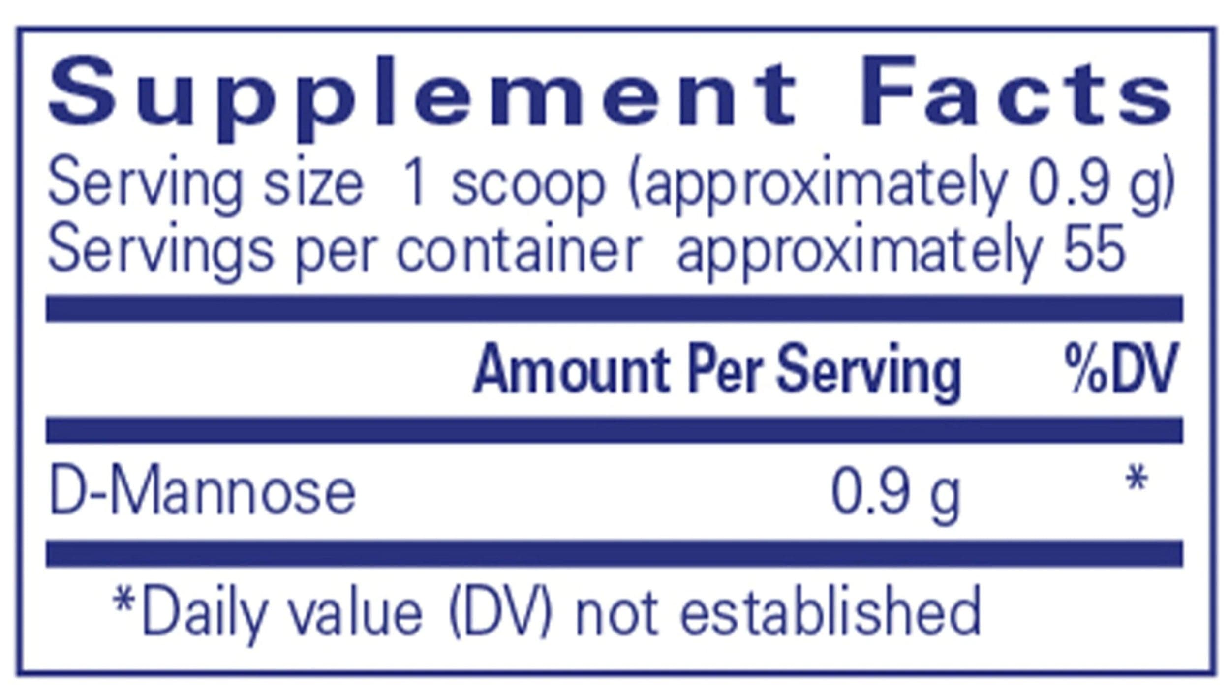 Pure Encapsulations D-Mannose Ingredients