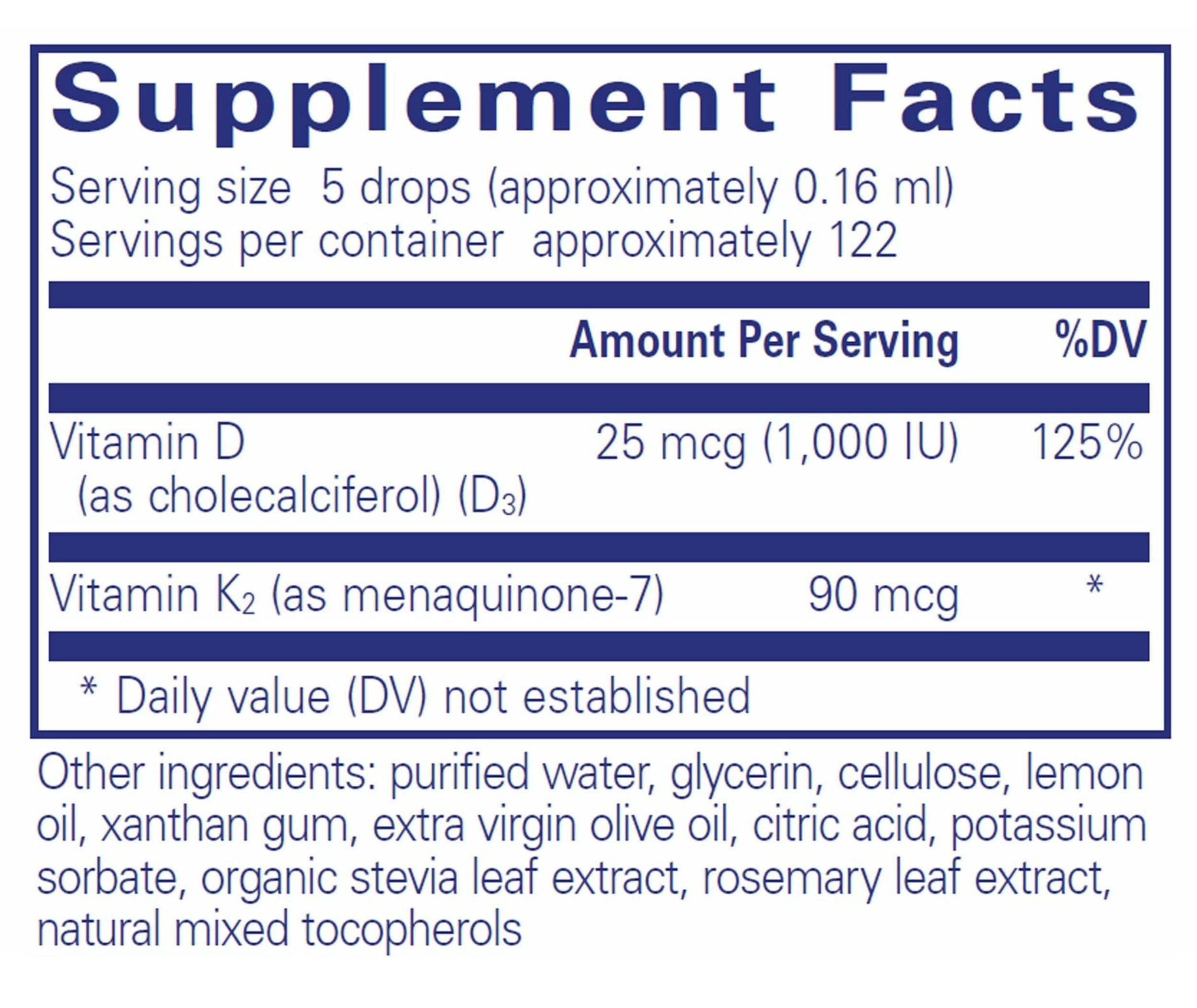 Pure Encapsulations EmulsiSorb K2/D3 Liquid Ingredients